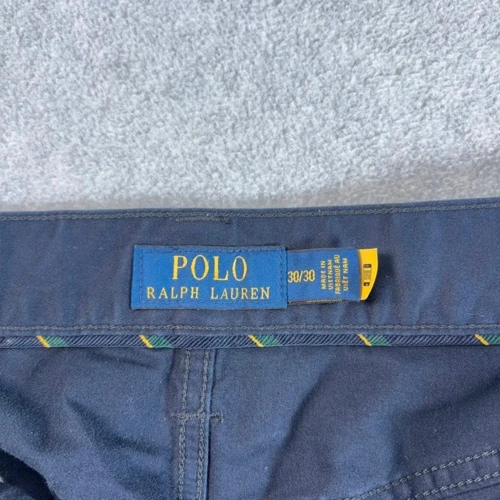 Polo Ralph Lauren Denim Straight Pants Mens 30x30 Navy Blue Solid 5-Pocket